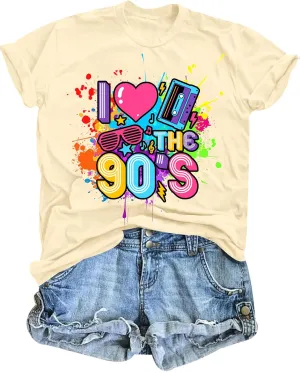 90s Shirts for Women I Love The 90 Tshirts for Girls Themed Style Outfit for Party