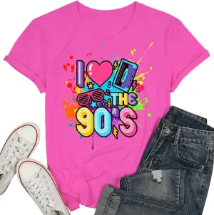 90s Shirts for Women I Love The 90 Tshirts for Girls Themed Style Outfit for Party
