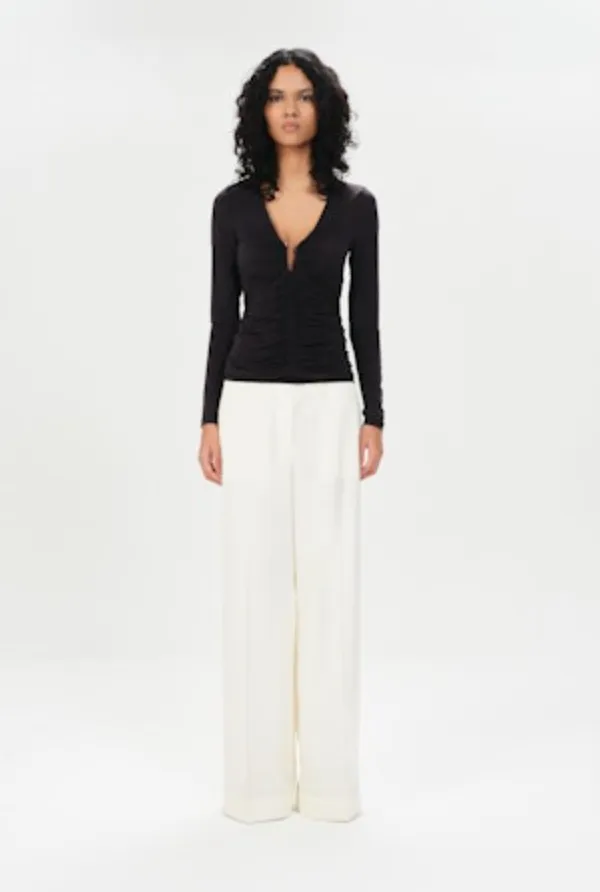 ALBERTI BAILEY LONGSLEEVE TOP - BLACK