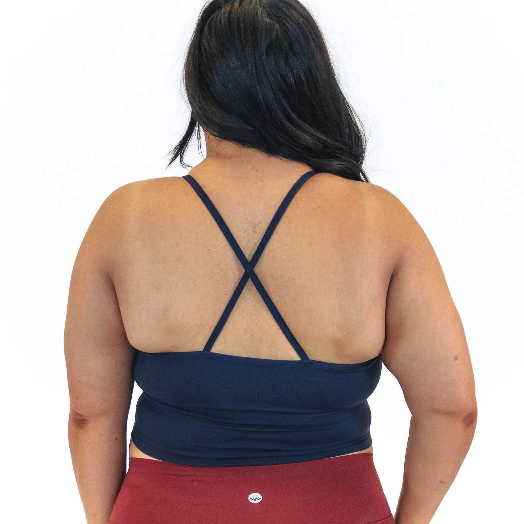 Ava Crop Top - Navy