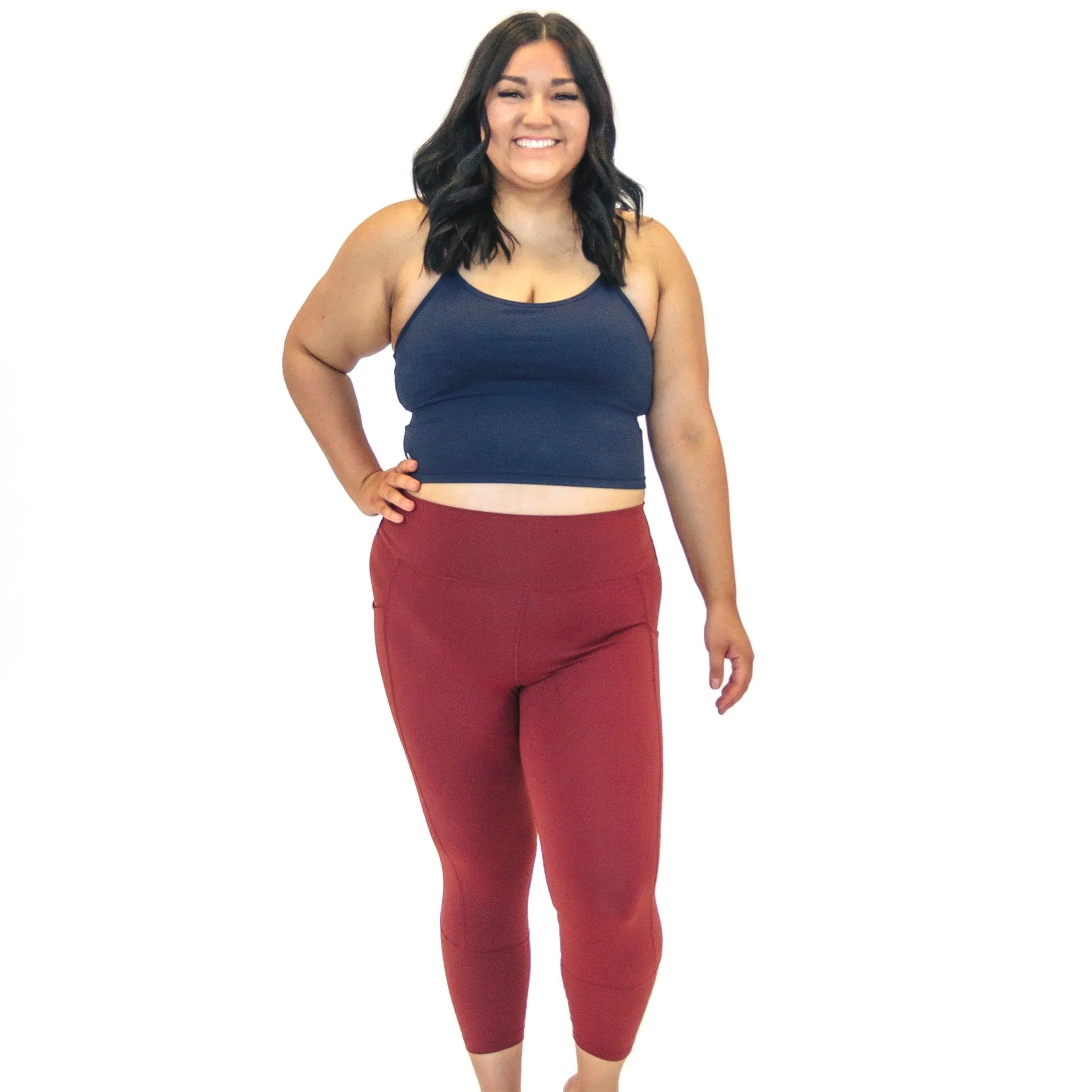 Ava Crop Top - Navy