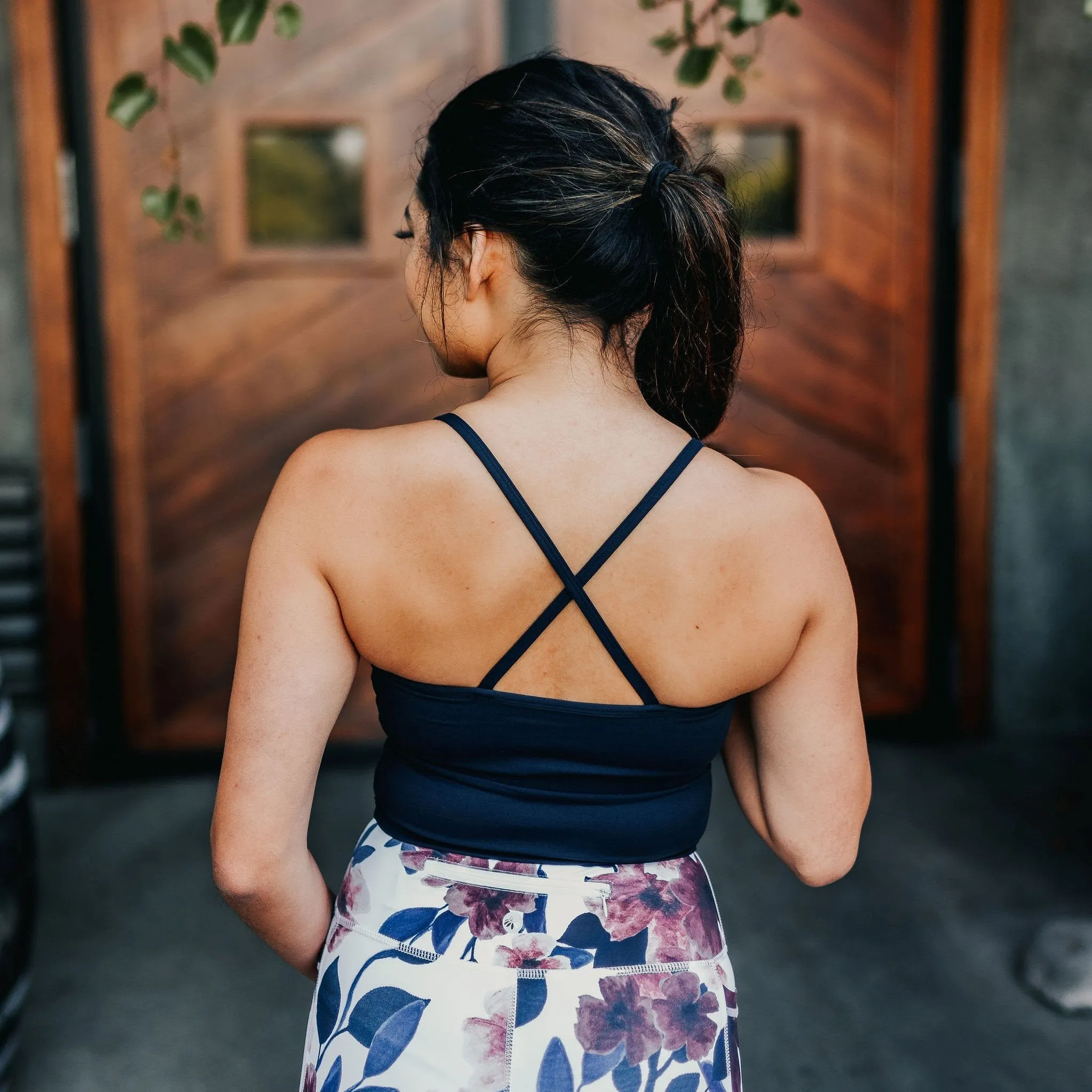 Ava Crop Top - Navy