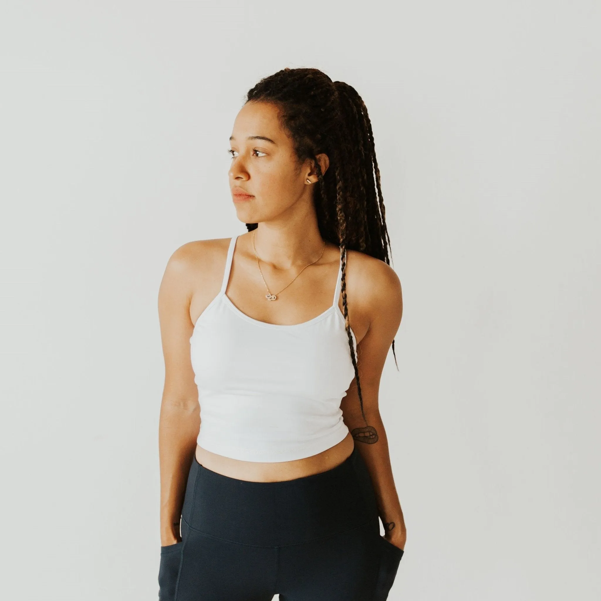 Ava Crop Top - White