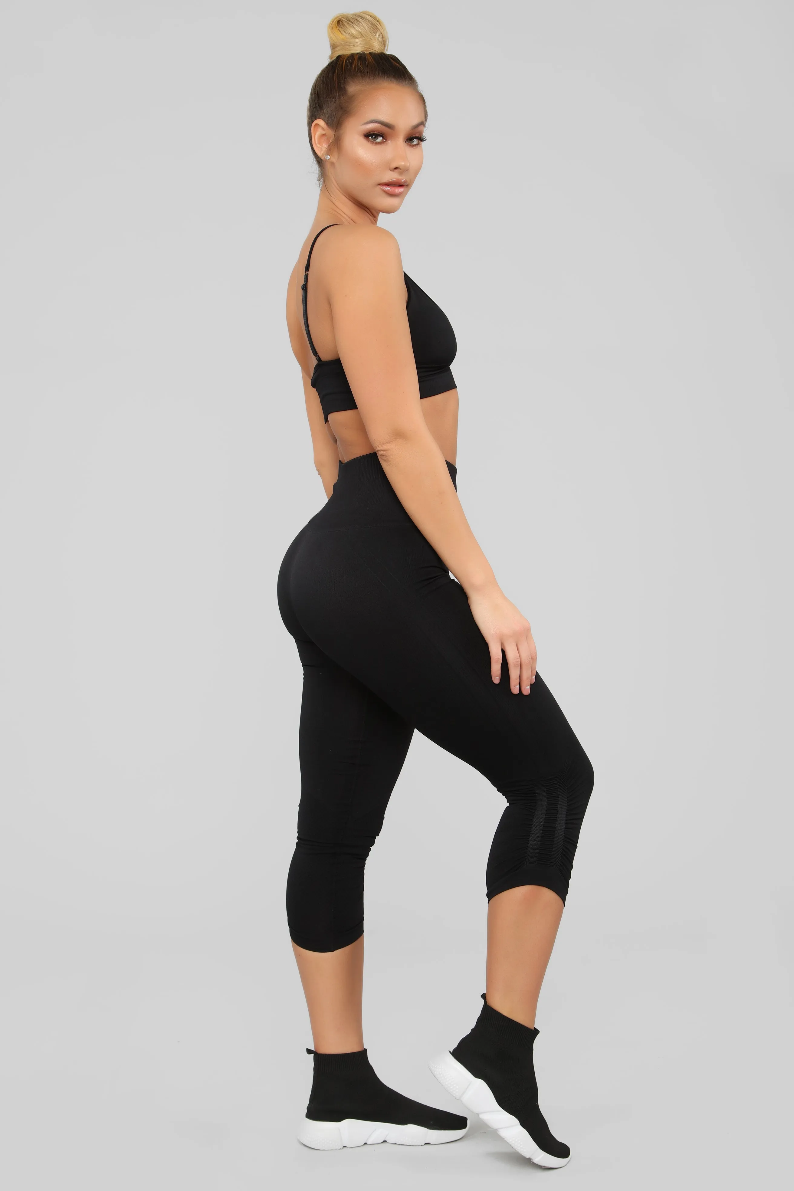 Back To Basics Active Capri - Black