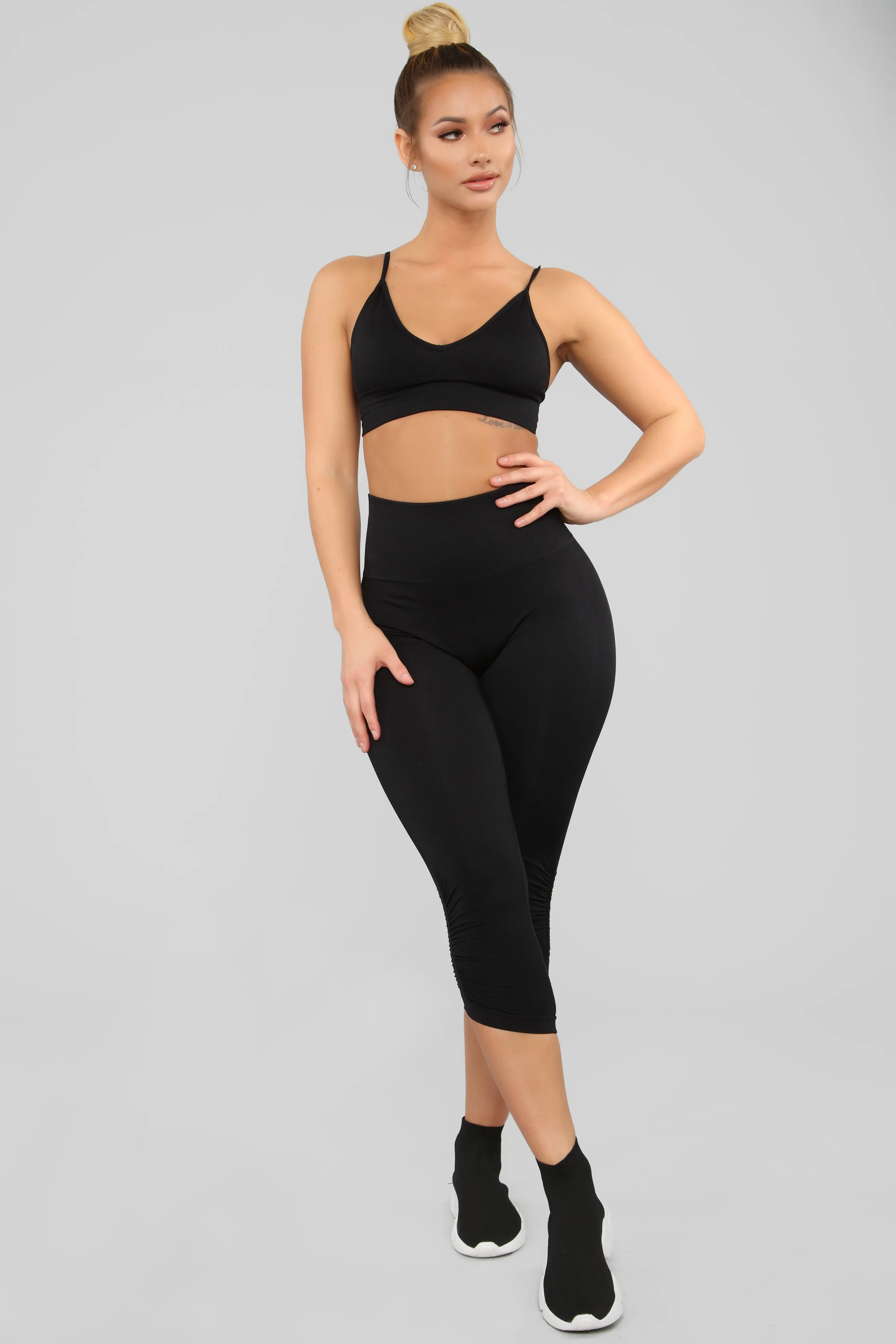 Back To Basics Active Capri - Black