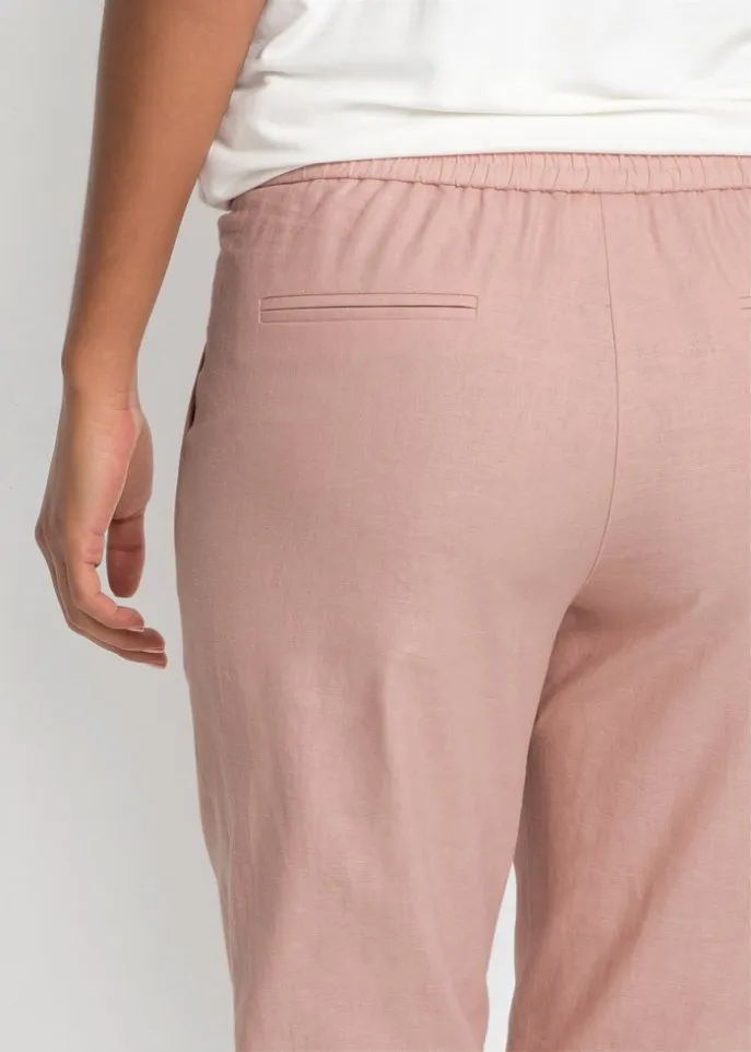 Bodyflirt linen trousers, pink