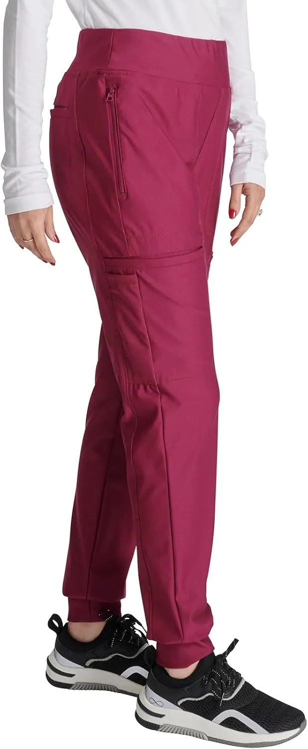 Cherokee Scrubs for Women Pant with Mid Rise Tapered Leg Drawstring Moisture Wicking Easy Care & 360 Stretch Fabric - CK092