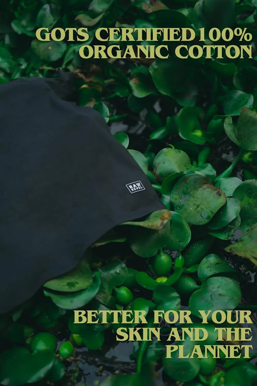 Crewneck 100% Certified Organic Cotton, Oversized Fit Soft Shirts for Men & Women