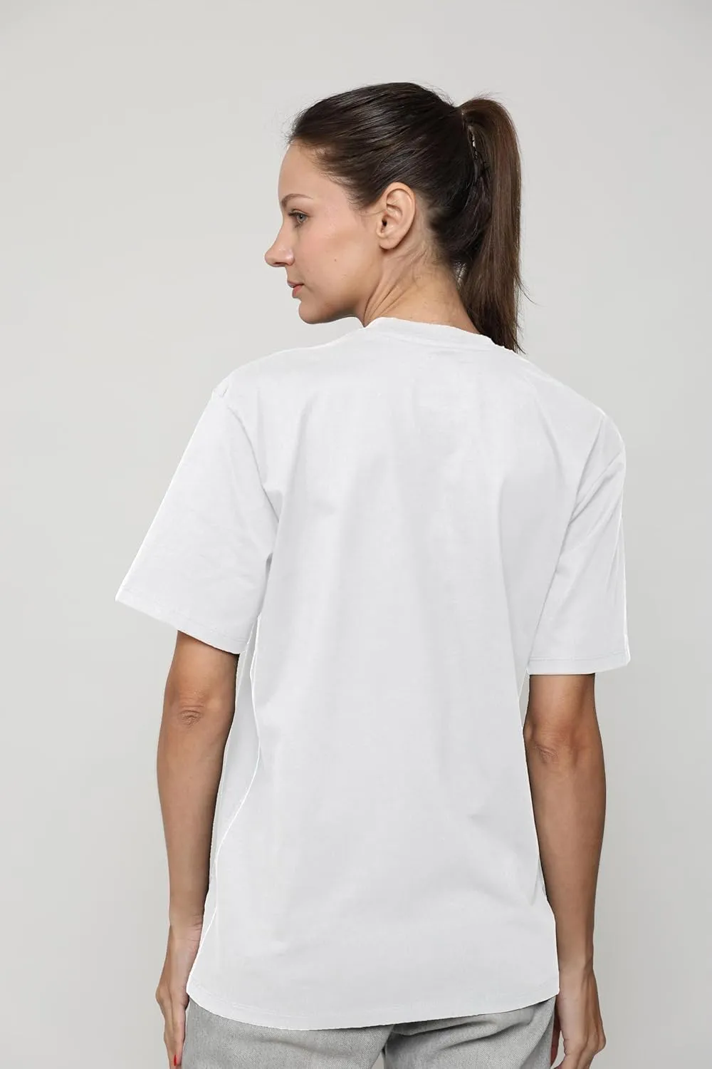 Crewneck 100% Certified Organic Cotton, Oversized Fit Soft Shirts for Men & Women