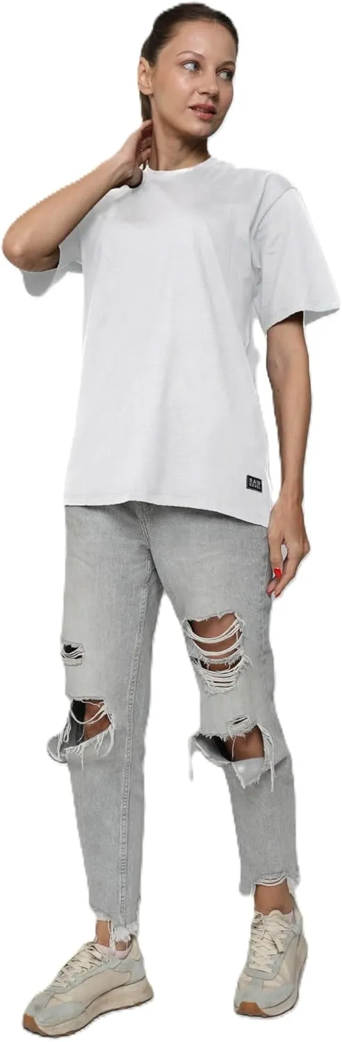 Crewneck 100% Certified Organic Cotton, Oversized Fit Soft Shirts for Men & Women