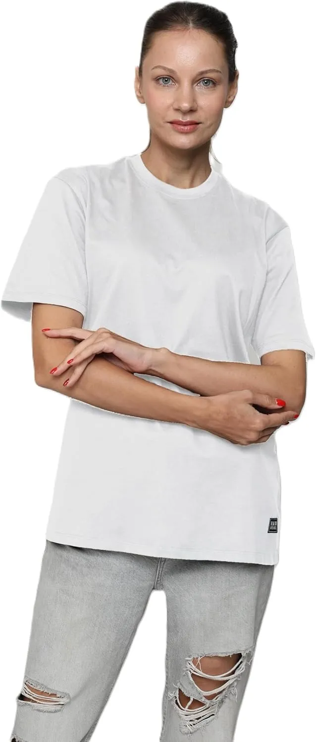 Crewneck 100% Certified Organic Cotton, Oversized Fit Soft Shirts for Men & Women