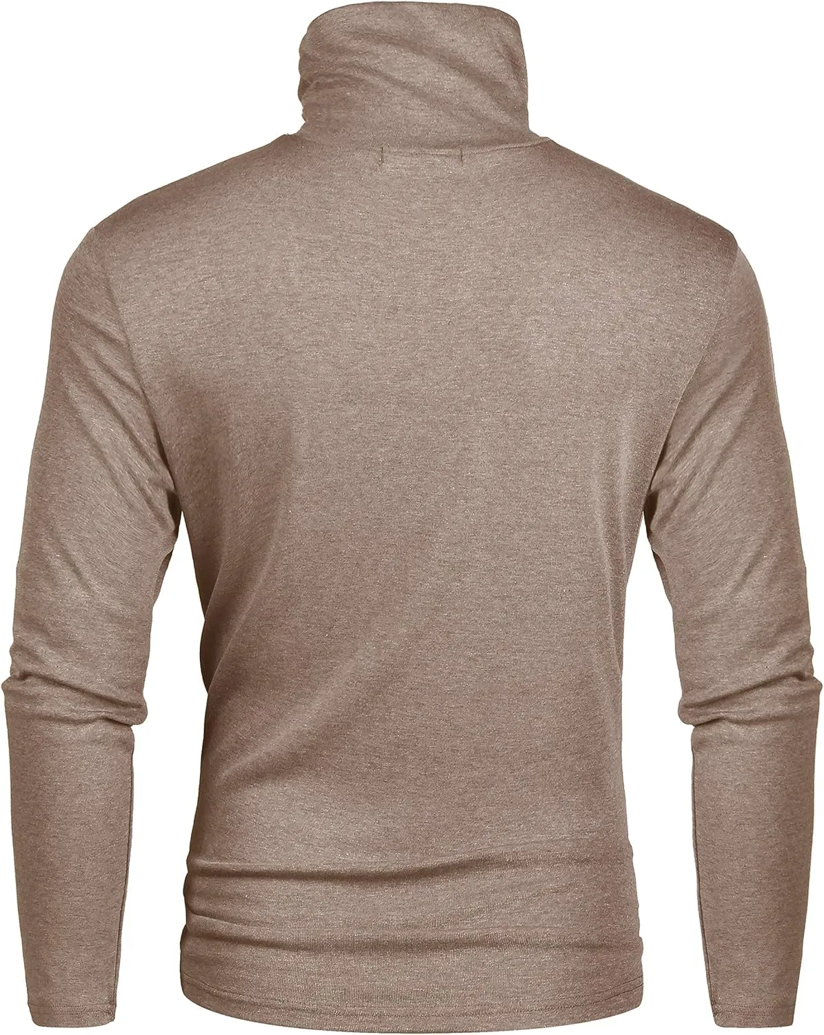 Derminpro Men's Slim Fit Soft Turtleneck Long Sleeve Pullover Lightweight T-Shirt