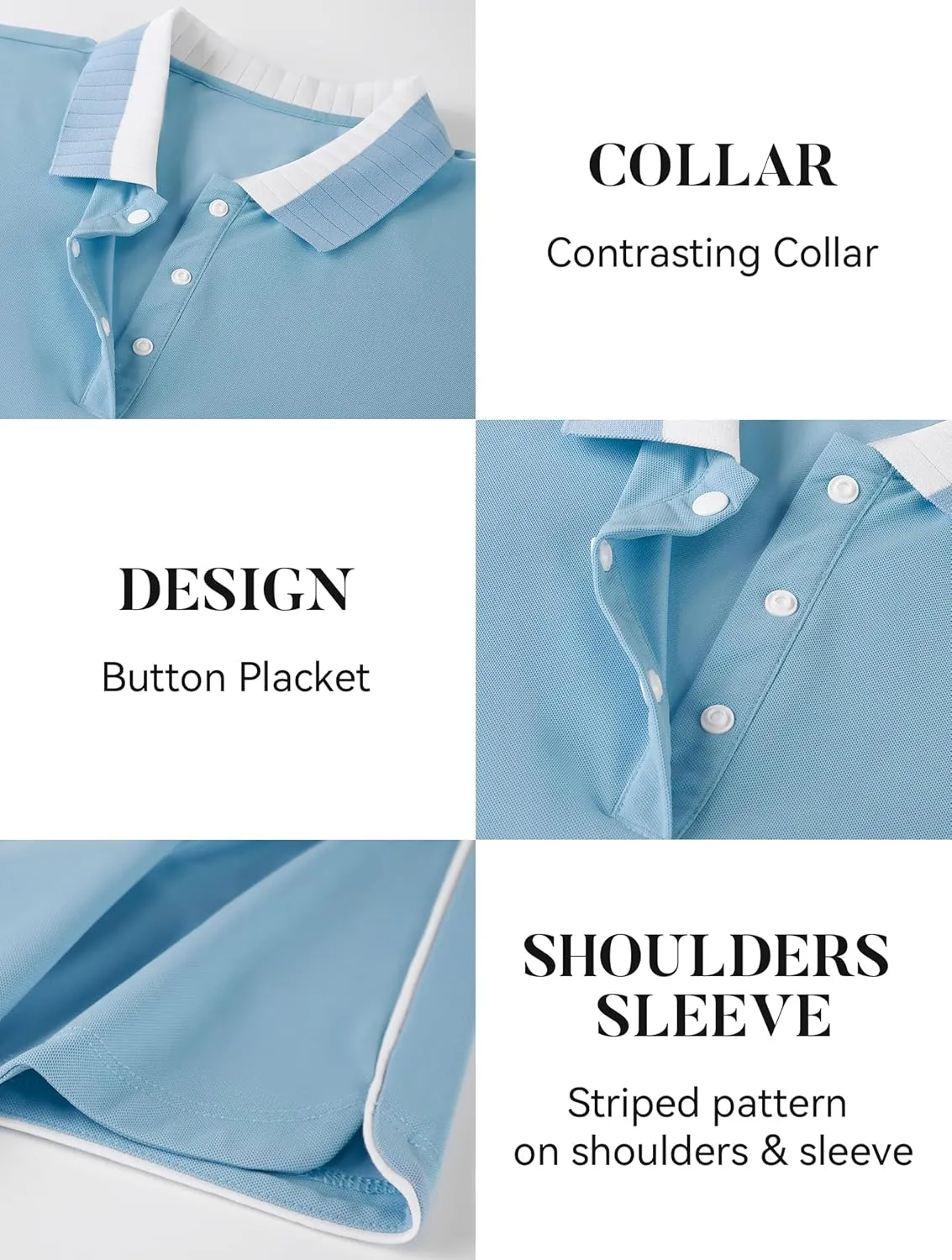 Esabel.C Women's Golf Polo Shirts Moisture Wicking Short Sleeve Polo Shirts Collared Quick Dry for Tennis & Golf