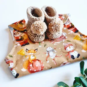 Gold Christmas Print Dungarees-New Print!