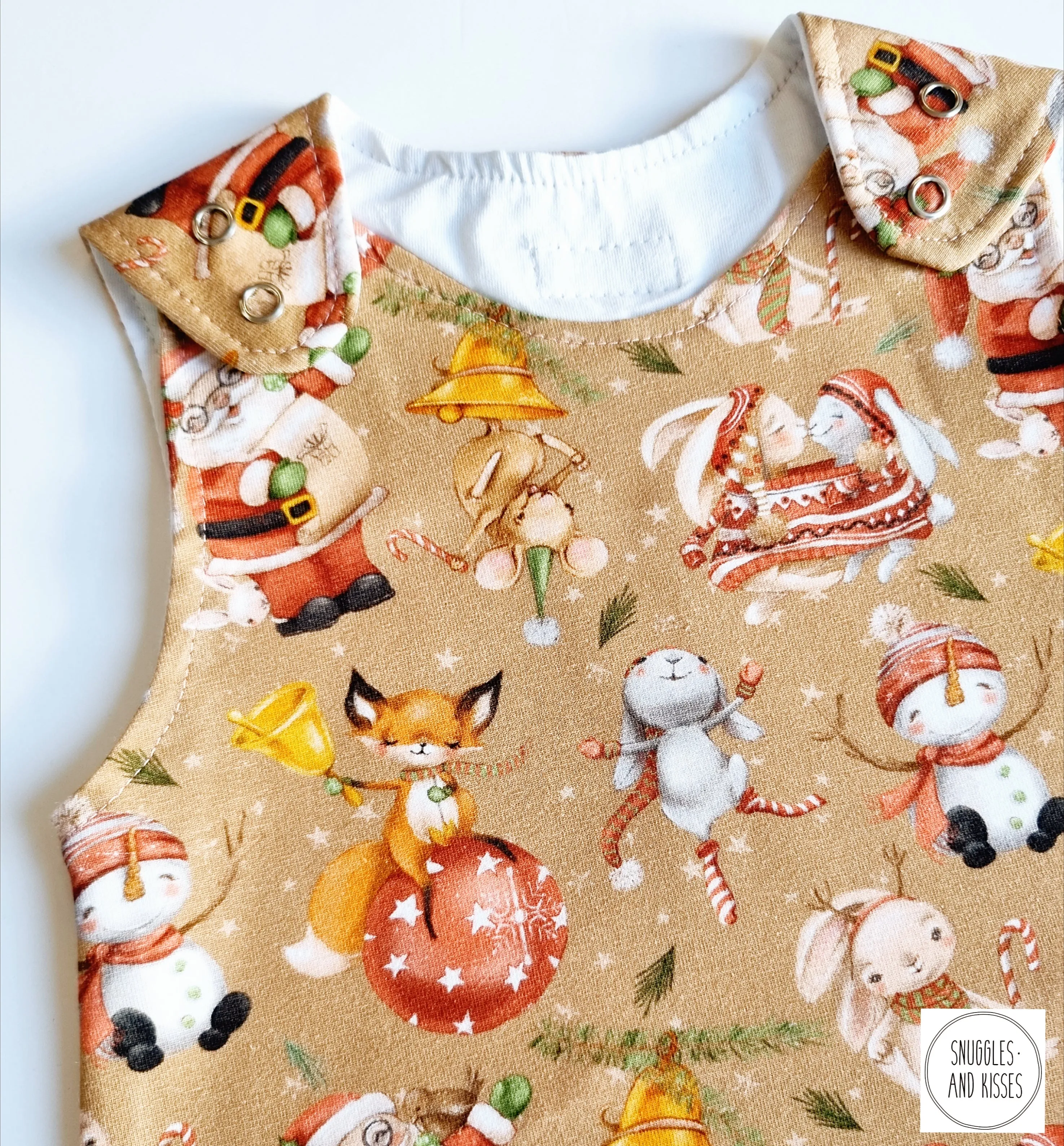 Gold Christmas Print Dungarees-New Print!