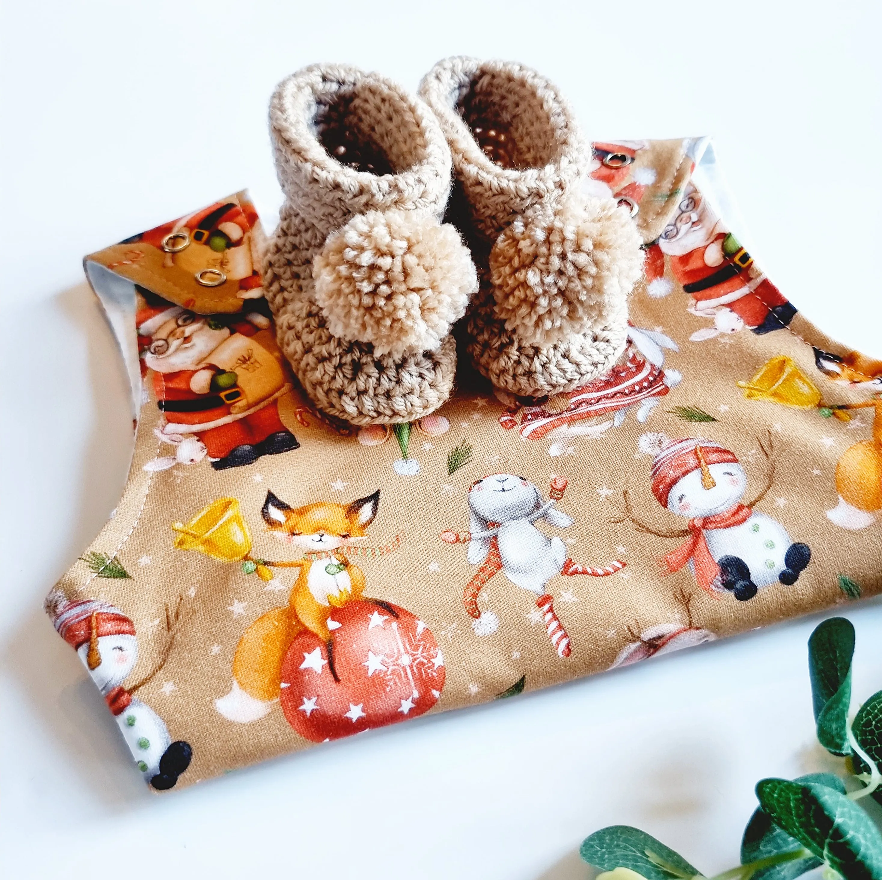 Gold Christmas Print Dungarees-New Print!
