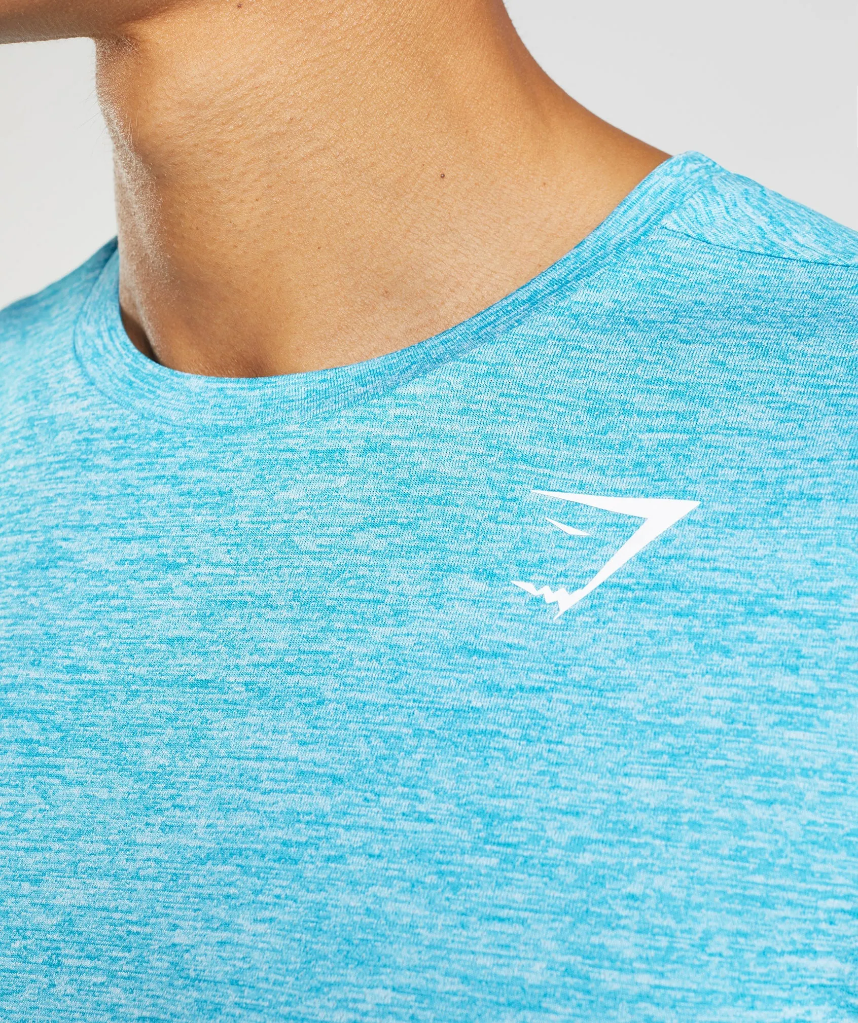 Gymshark Arrival Marl T-Shirt - Shark Blue/White Marl