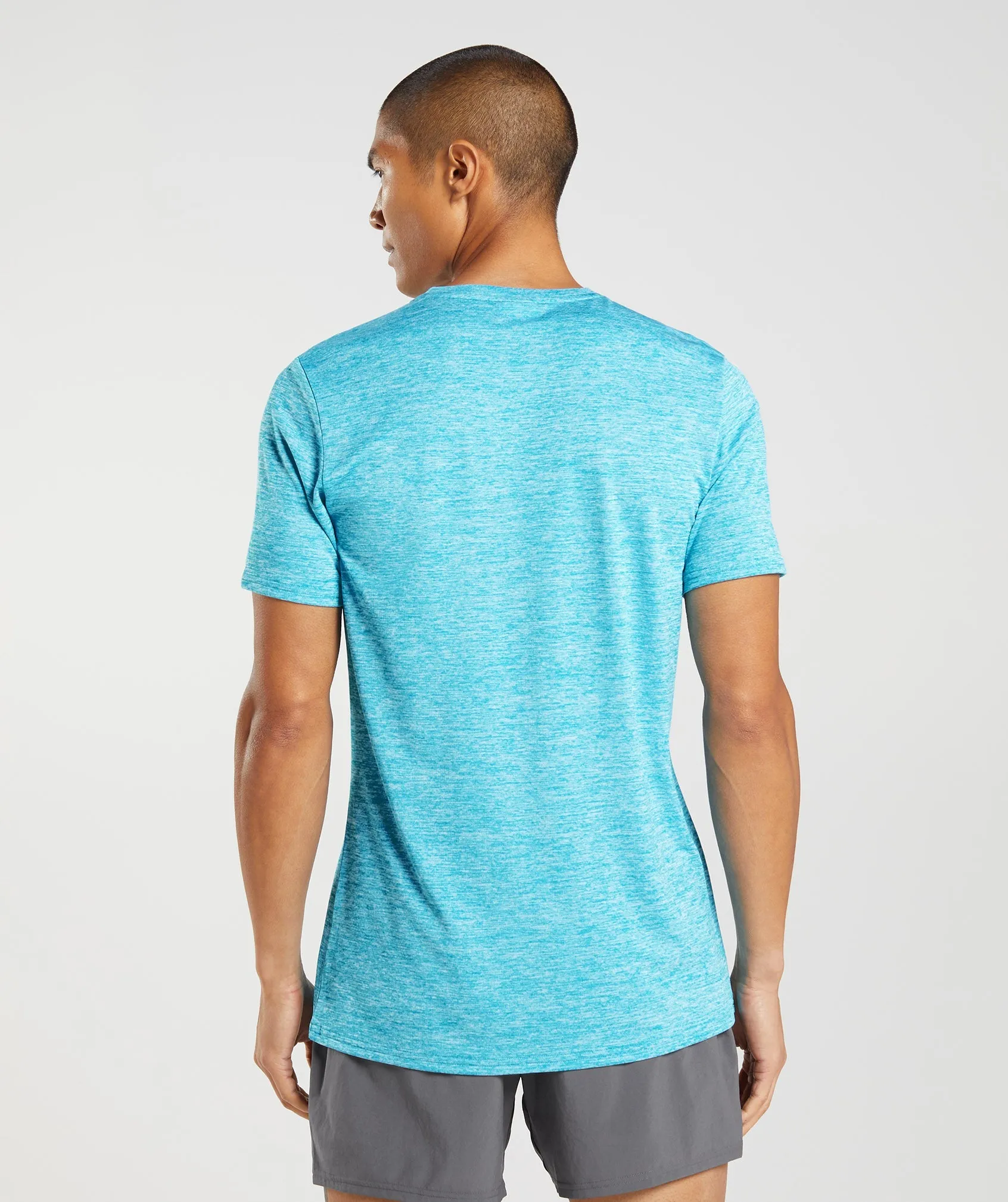 Gymshark Arrival Marl T-Shirt - Shark Blue/White Marl