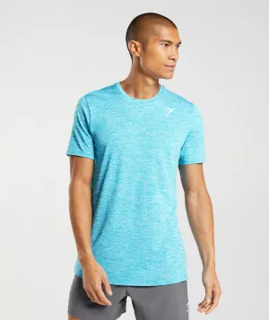 Gymshark Arrival Marl T-Shirt - Shark Blue/White Marl