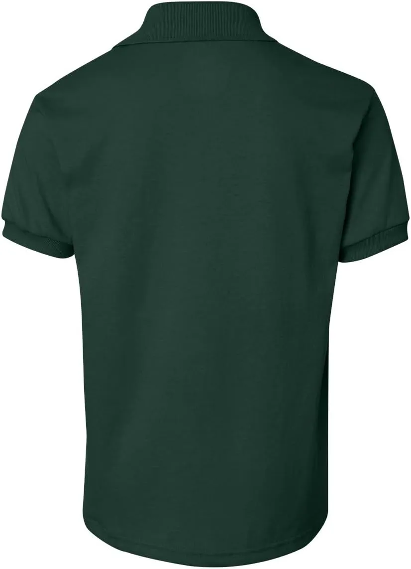 Hanes Boys' Short Sleeve Eco Smart Jersey Polo