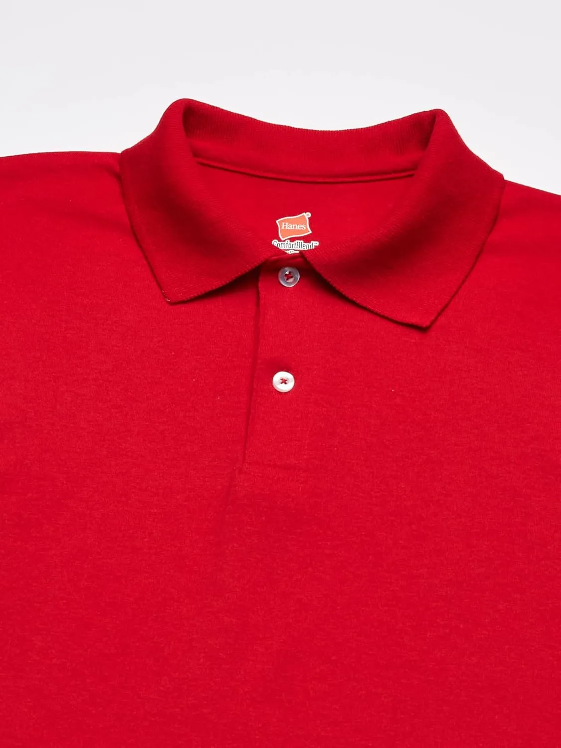 Hanes Boys' Short Sleeve Eco Smart Jersey Polo