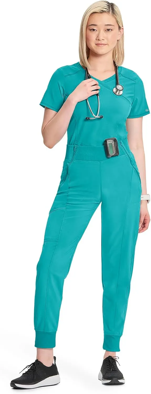 Infinity Women's Scrub Jogger Pants Mid Rise Bottoms with 5 Pockets, Moisture Wicking & 360 Stretch Fabric - CK110A