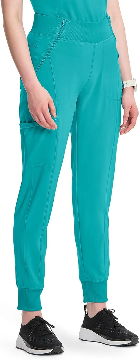 Infinity Women's Scrub Jogger Pants Mid Rise Bottoms with 5 Pockets, Moisture Wicking & 360 Stretch Fabric - CK110A