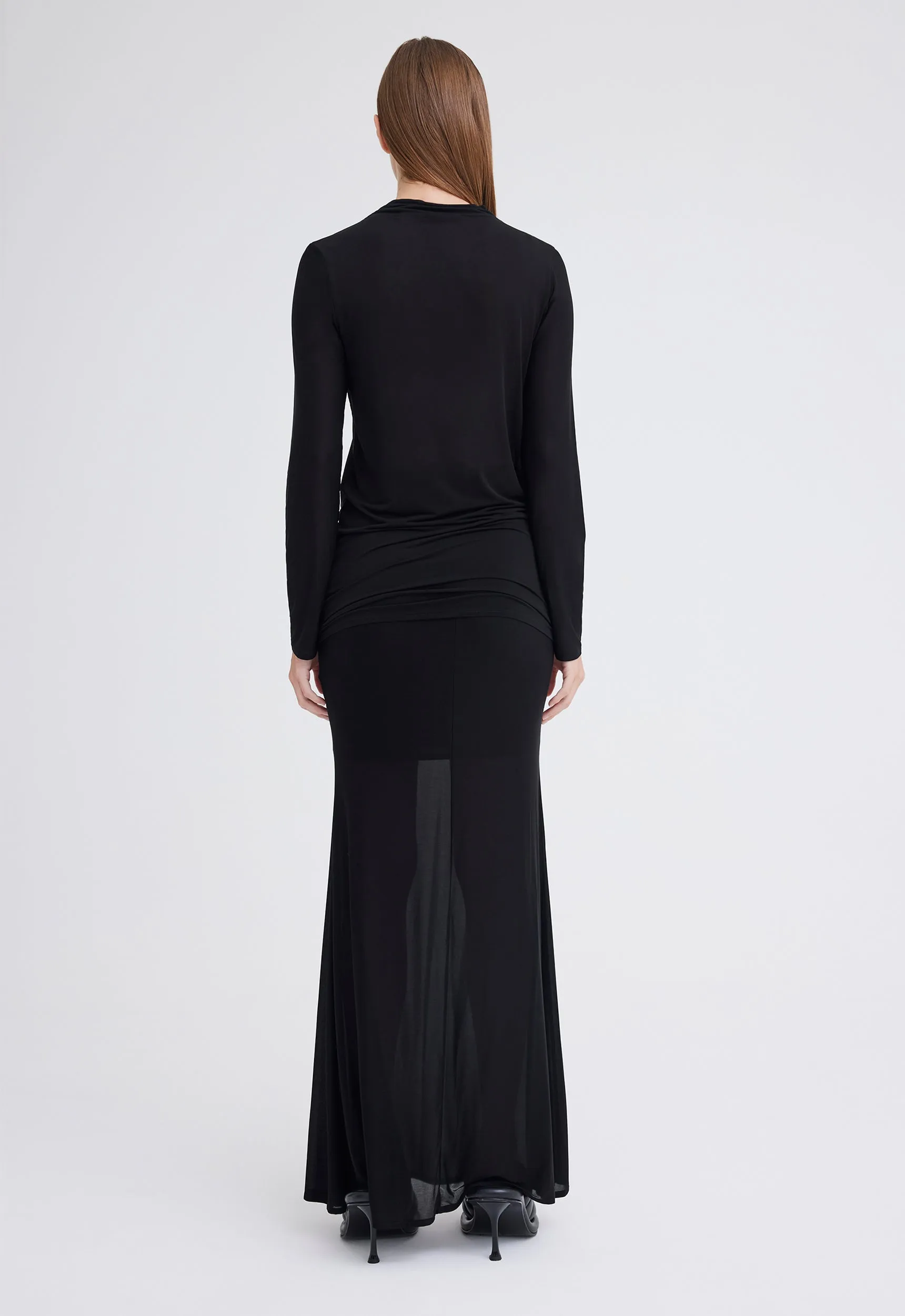 Jun Italian Jersey Top - Black