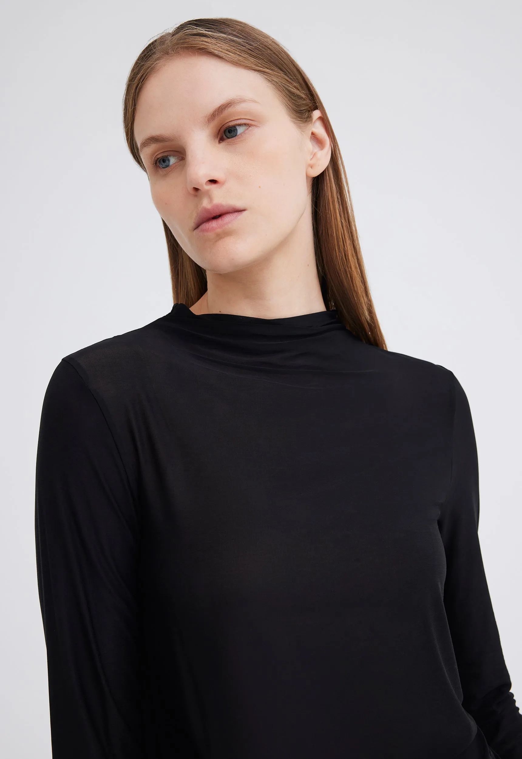 Jun Italian Jersey Top - Black