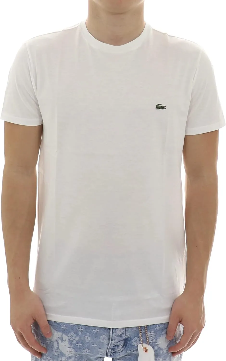 Lacoste mens Short Sleeve Crew Neck Pima Cotton Jersey T-shirt