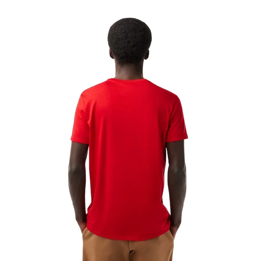 Lacoste mens Short Sleeve Crew Neck Pima Cotton Jersey T-shirt
