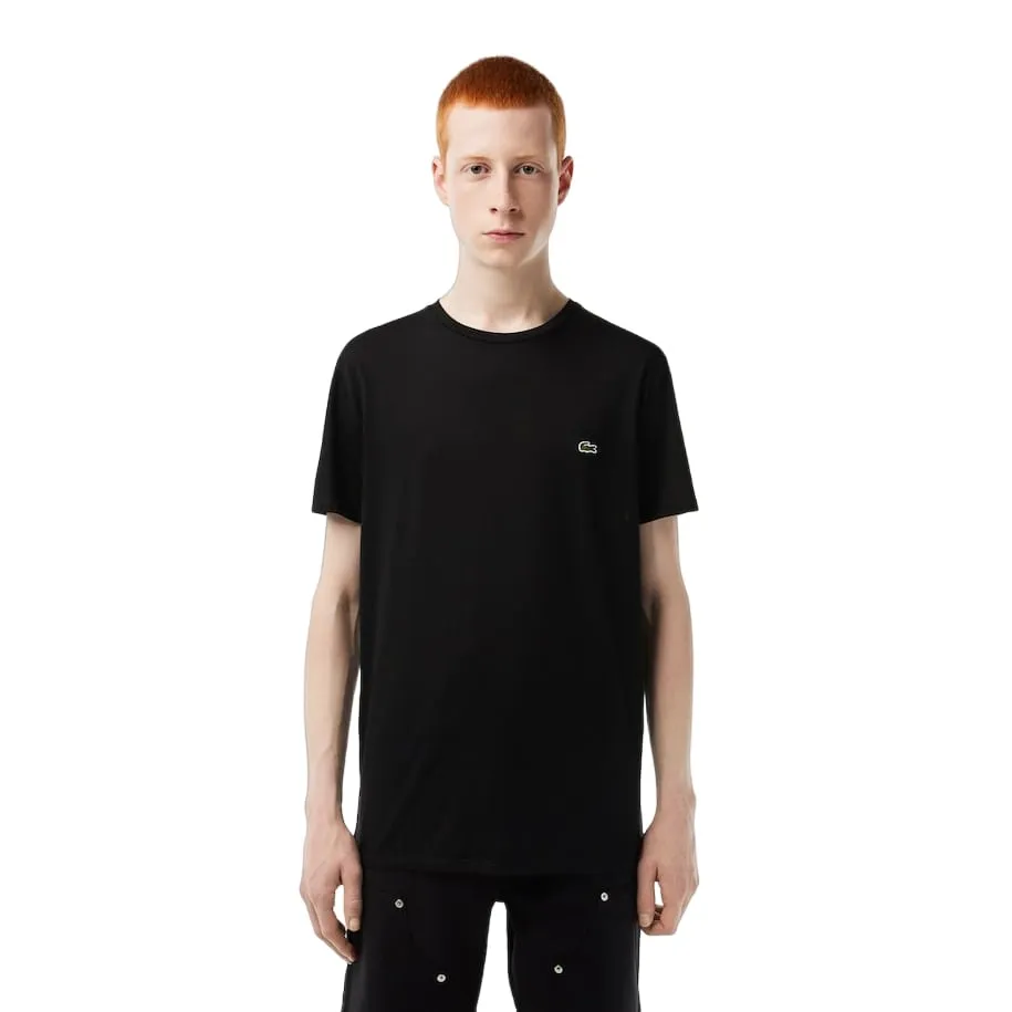 Lacoste mens Short Sleeve Crew Neck Pima Cotton Jersey T-shirt
