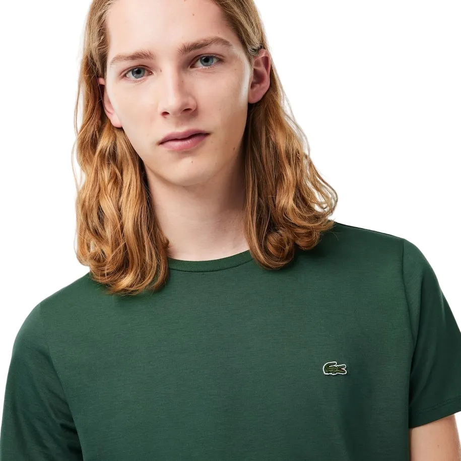 Lacoste mens Short Sleeve Crew Neck Pima Cotton Jersey T-shirt