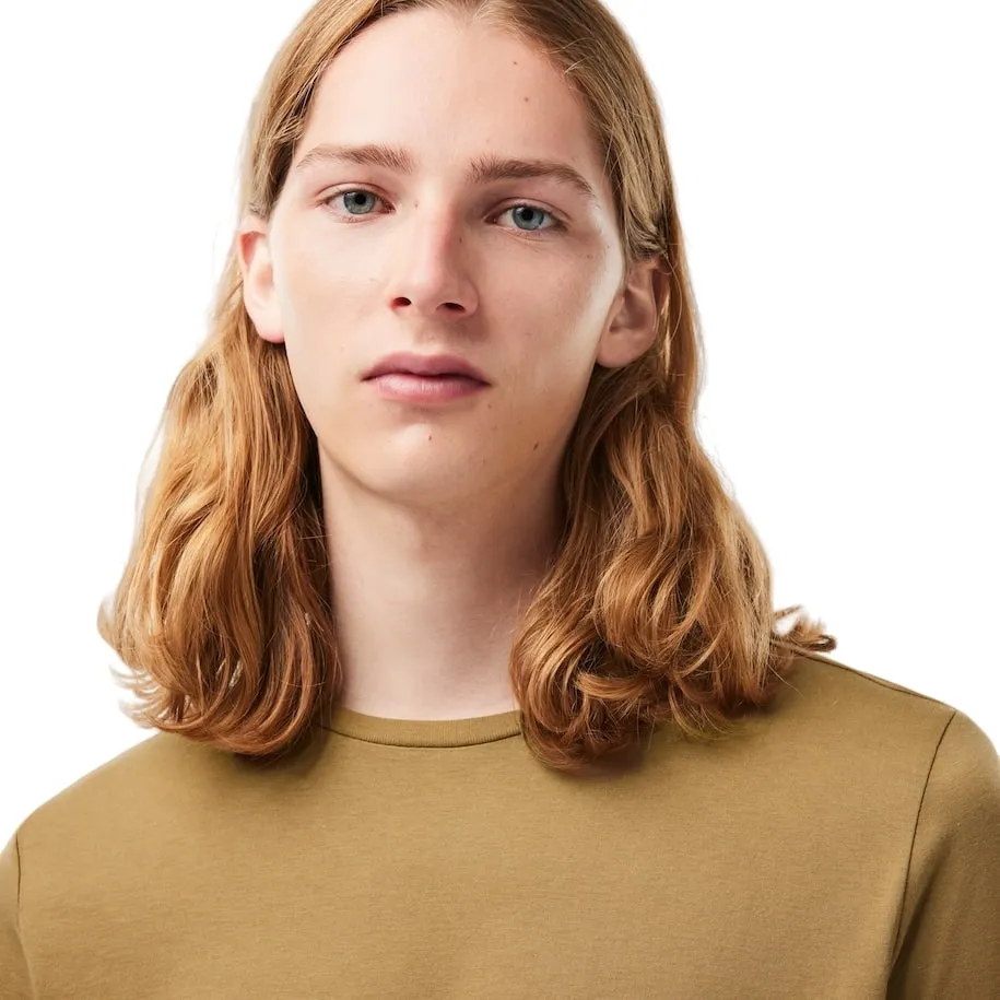 Lacoste mens Short Sleeve Crew Neck Pima Cotton Jersey T-shirt