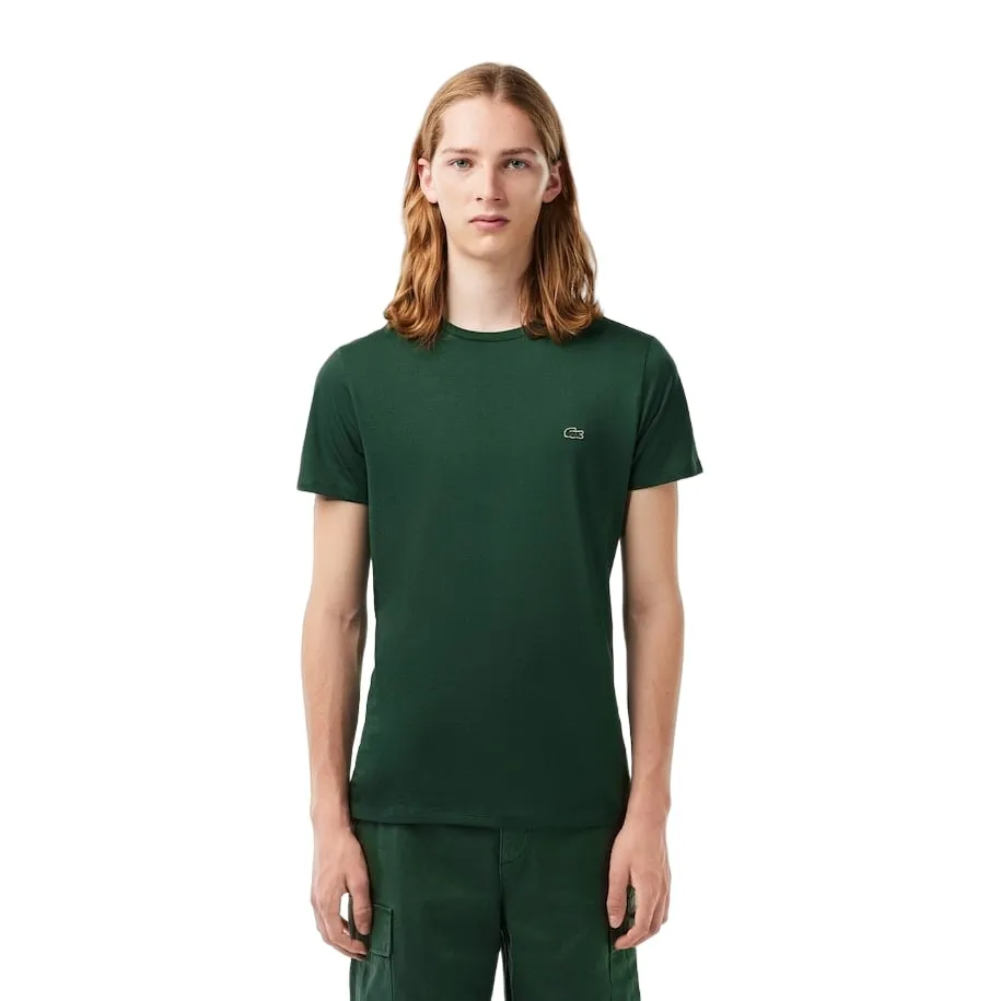 Lacoste mens Short Sleeve Crew Neck Pima Cotton Jersey T-shirt