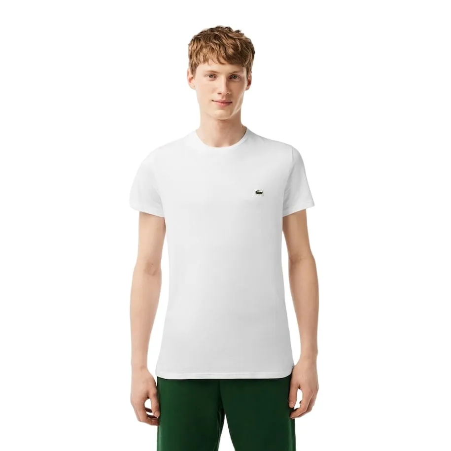 Lacoste mens Short Sleeve Crew Neck Pima Cotton Jersey T-shirt