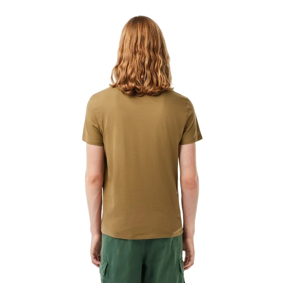 Lacoste mens Short Sleeve Crew Neck Pima Cotton Jersey T-shirt