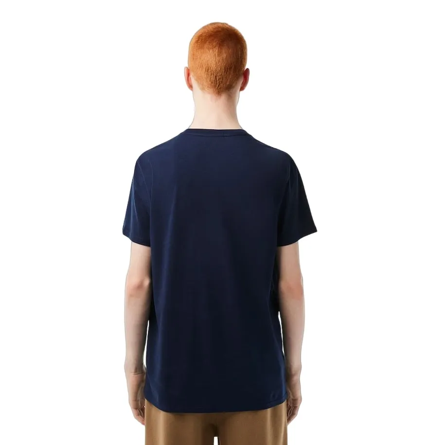 Lacoste mens Short Sleeve Crew Neck Pima Cotton Jersey T-shirt