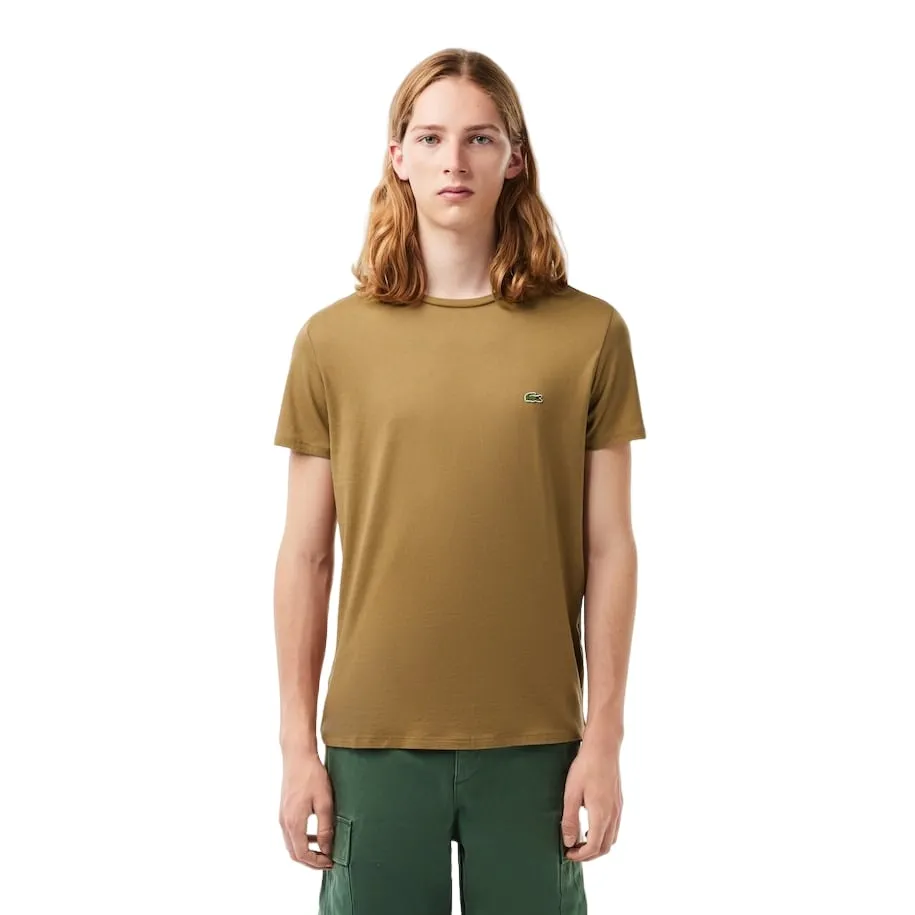 Lacoste mens Short Sleeve Crew Neck Pima Cotton Jersey T-shirt