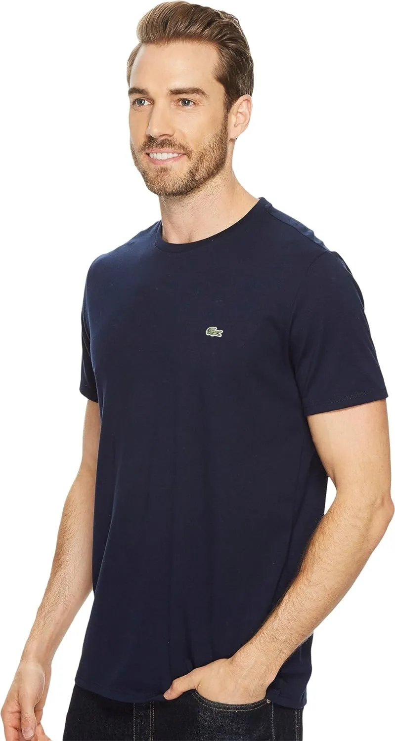 Lacoste mens Short Sleeve Crew Neck Pima Cotton Jersey T-shirt