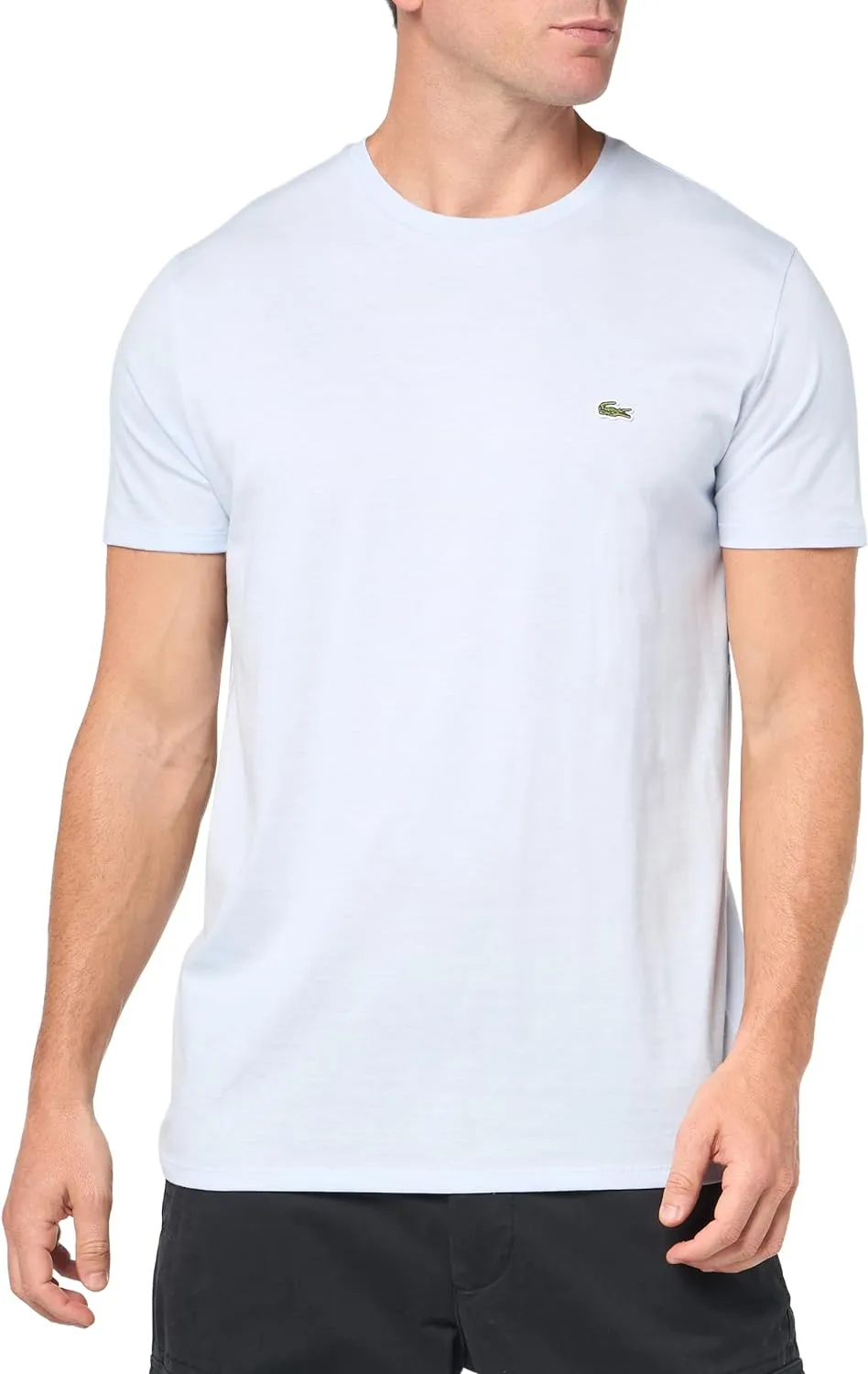 Lacoste mens Short Sleeve Crew Neck Pima Cotton Jersey T-shirt
