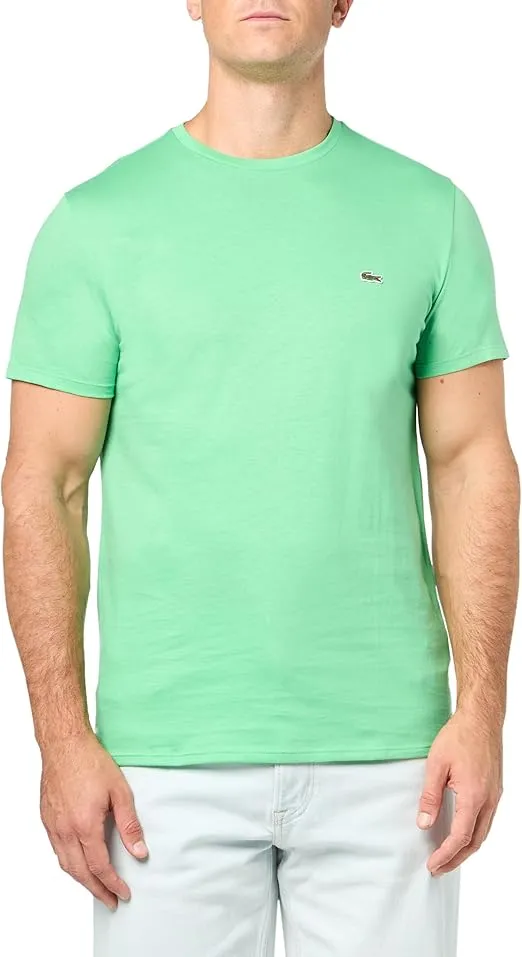 Lacoste mens Short Sleeve Crew Neck Pima Cotton Jersey T-shirt