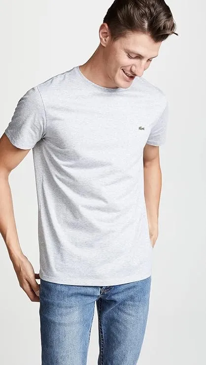 Lacoste mens Short Sleeve Crew Neck Pima Cotton Jersey T-shirt