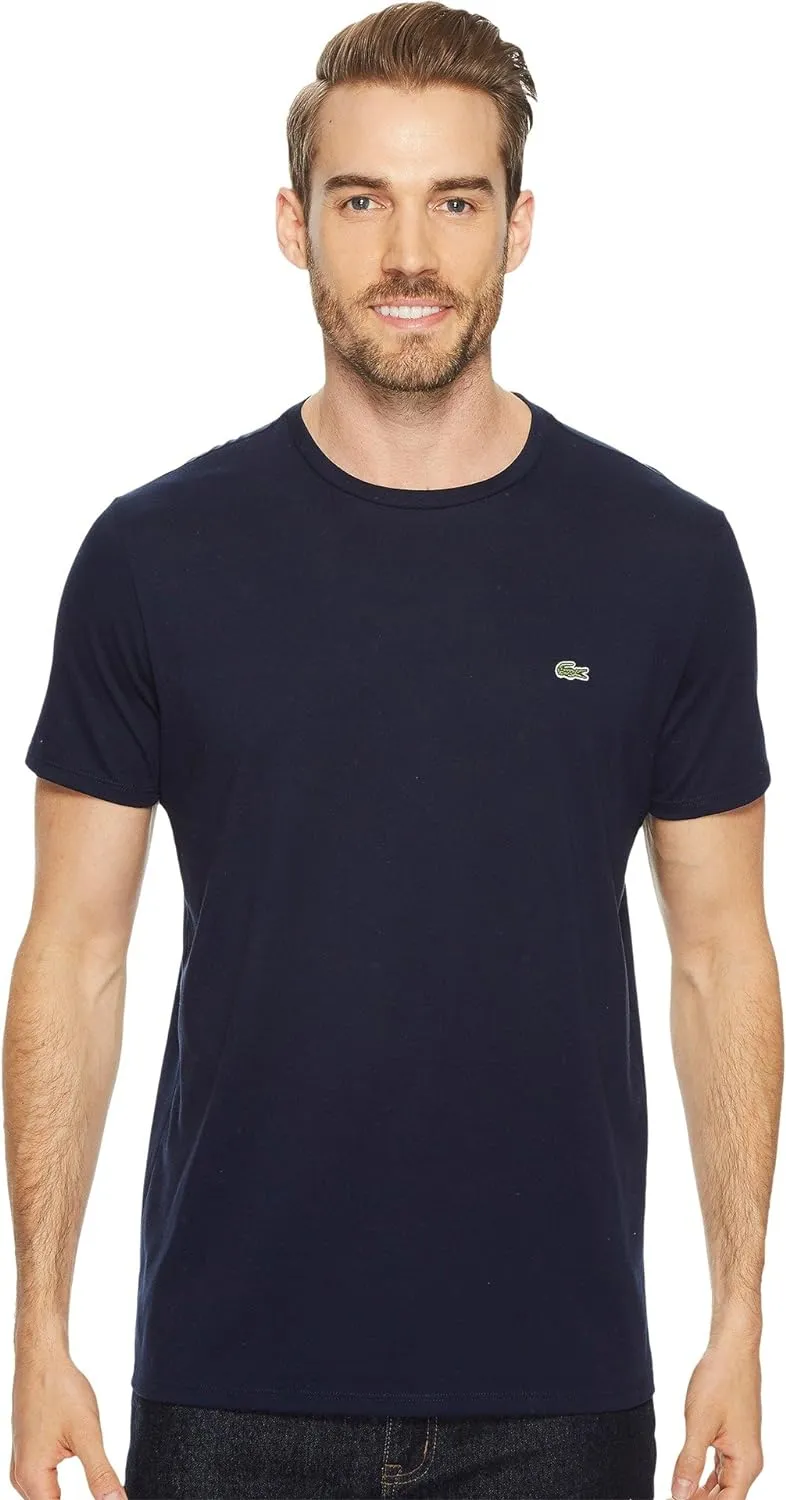 Lacoste mens Short Sleeve Crew Neck Pima Cotton Jersey T-shirt