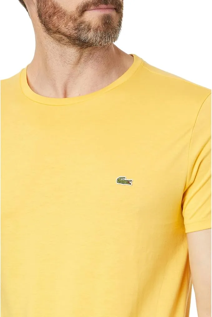 Lacoste mens Short Sleeve Crew Neck Pima Cotton Jersey T-shirt