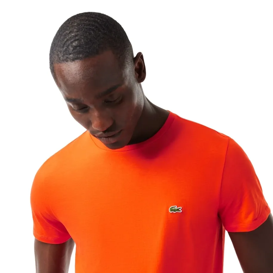 Lacoste mens Short Sleeve Crew Neck Pima Cotton Jersey T-shirt