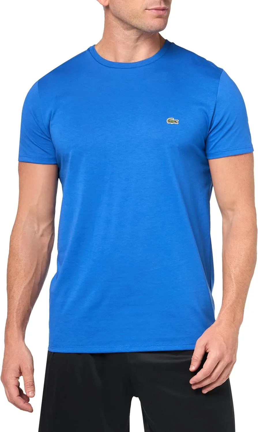 Lacoste mens Short Sleeve Crew Neck Pima Cotton Jersey T-shirt