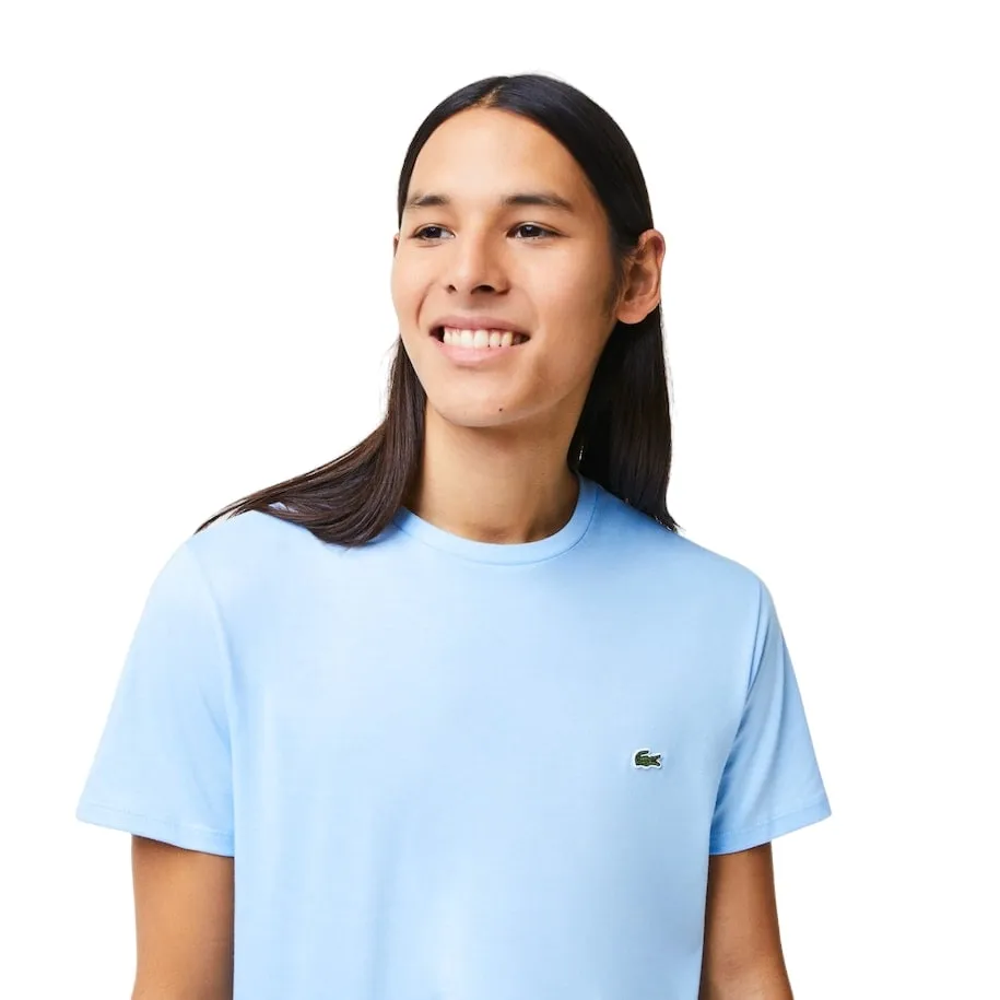 Lacoste mens Short Sleeve Crew Neck Pima Cotton Jersey T-shirt