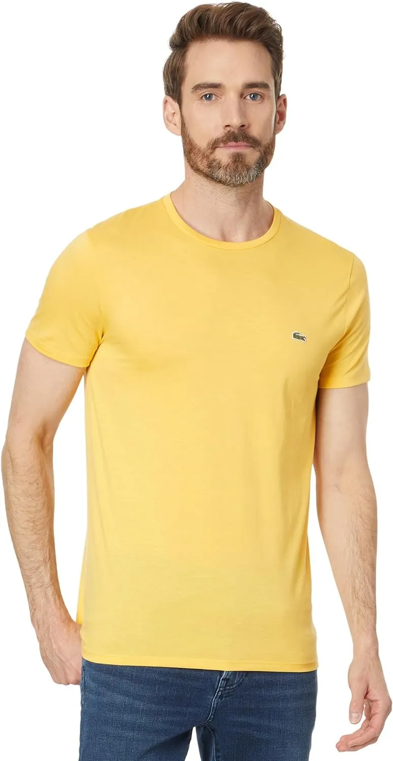 Lacoste mens Short Sleeve Crew Neck Pima Cotton Jersey T-shirt