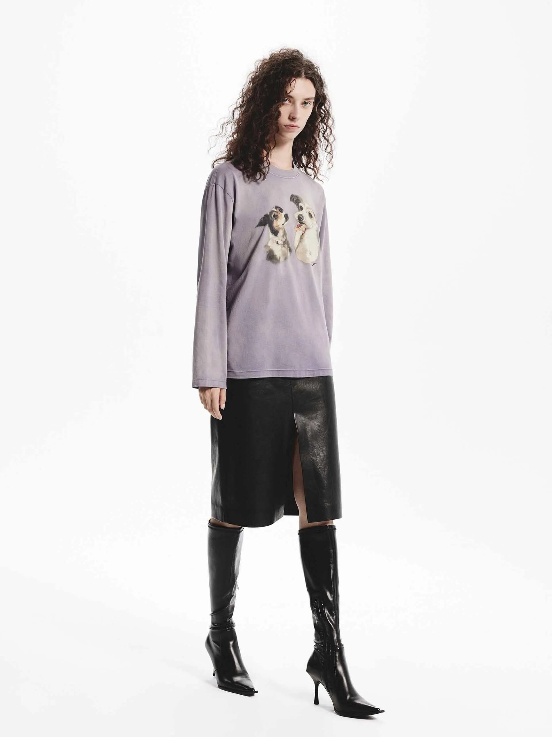 Puppy Print Loose T-shirt